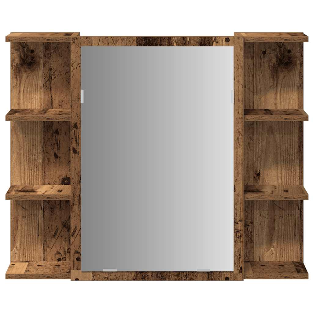 vidaXL Dulap cu oglindă de baie lemn vechi 80x20,5x64 cm lemn de lemn vidaXL Dulap cu oglindă de baie lemn vechi 80x20,5x64 cm lemn de lemn