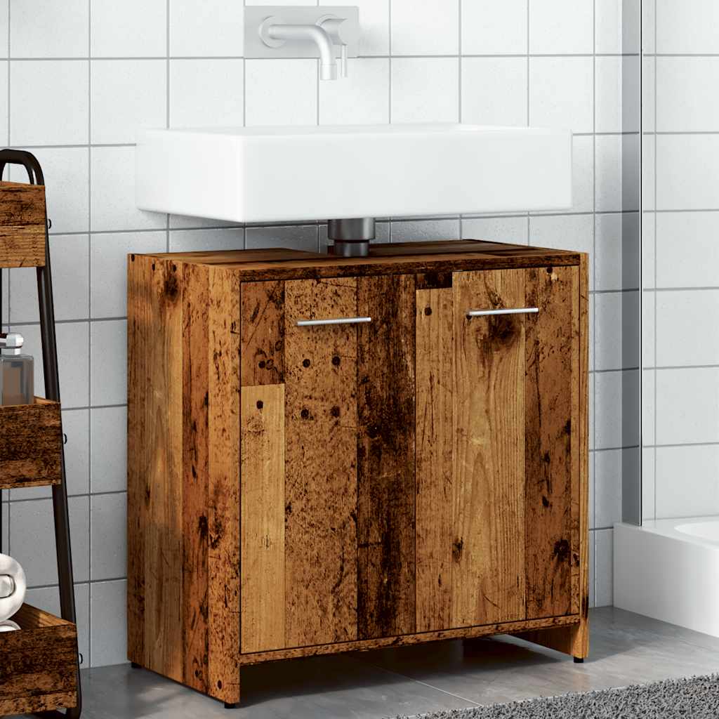 vidaXL Dulap pentru chiuvetă baie lemn vechi 60x33x60cm lemn prelucrat vidaXL Dulap pentru chiuvetă baie lemn vechi 60x33x60cm lemn prelucrat