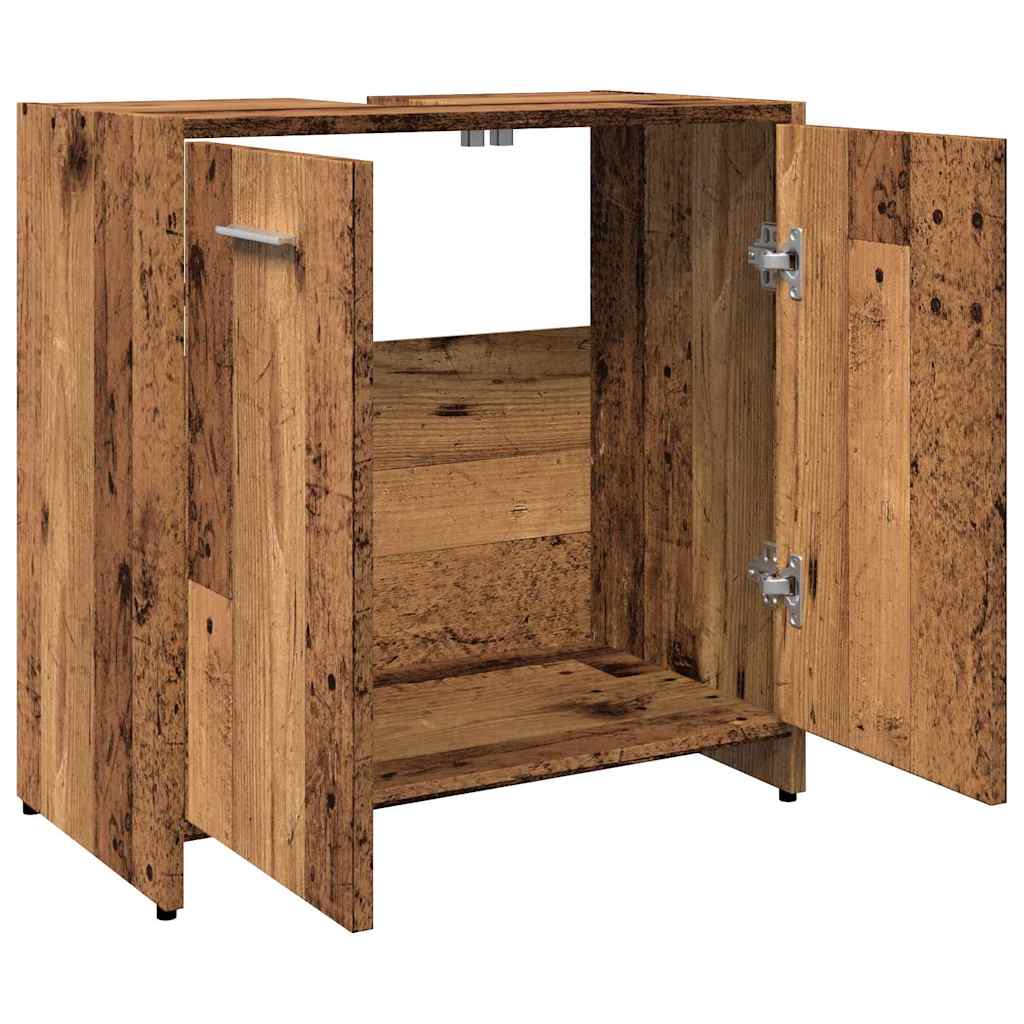 vidaXL Dulap pentru chiuvetă baie lemn vechi 60x33x60cm lemn prelucrat vidaXL Dulap pentru chiuvetă baie lemn vechi 60x33x60cm lemn prelucrat