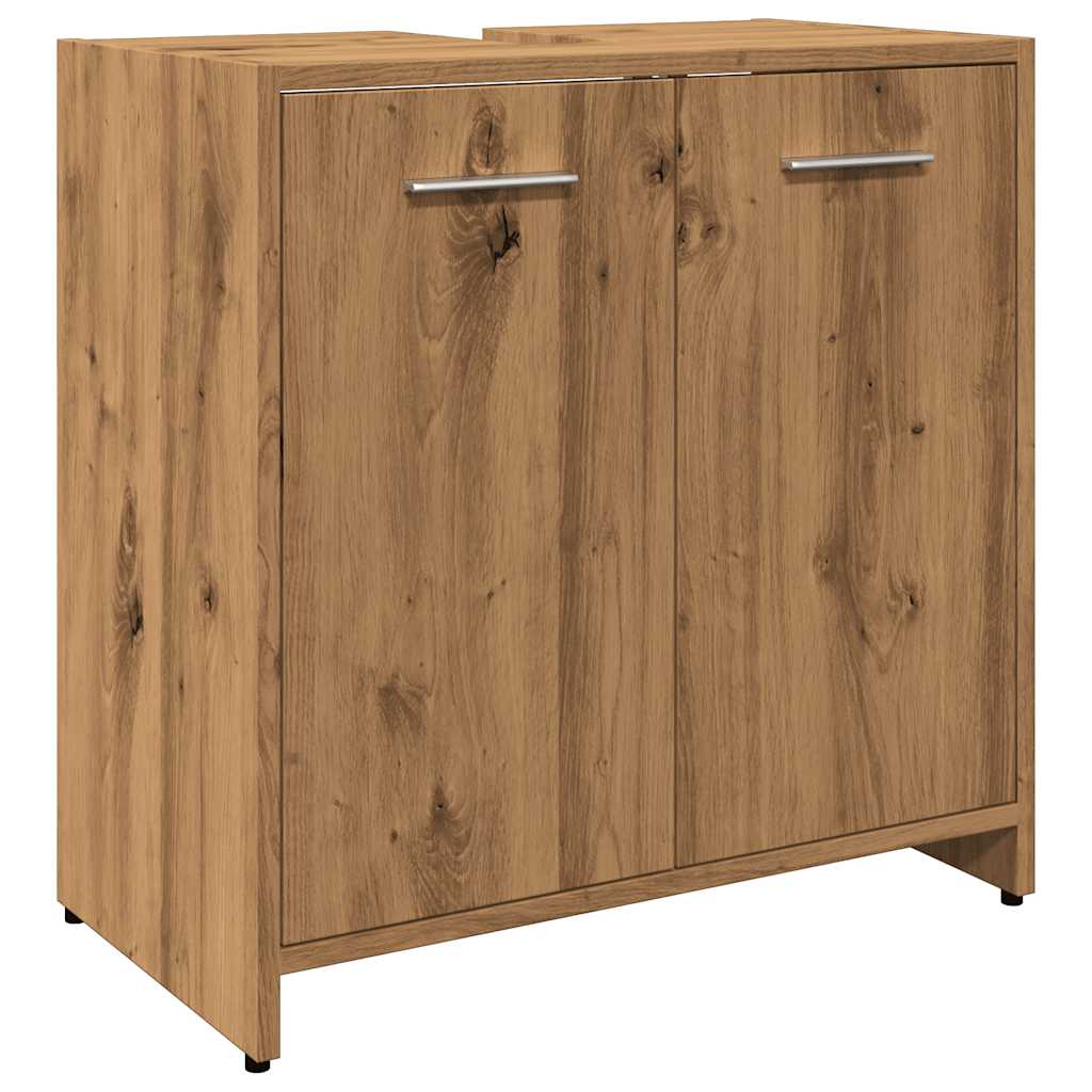 vidaXL Dulap chiuvetă baie, stejar artizanal 65x33x60cm lemn prelucrat