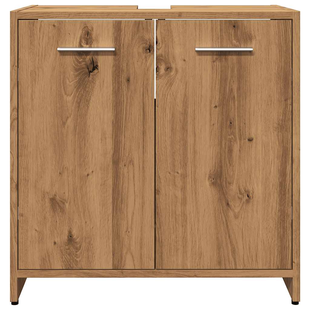 vidaXL Dulap chiuvetă baie, stejar artizanal 65x33x60cm lemn prelucrat