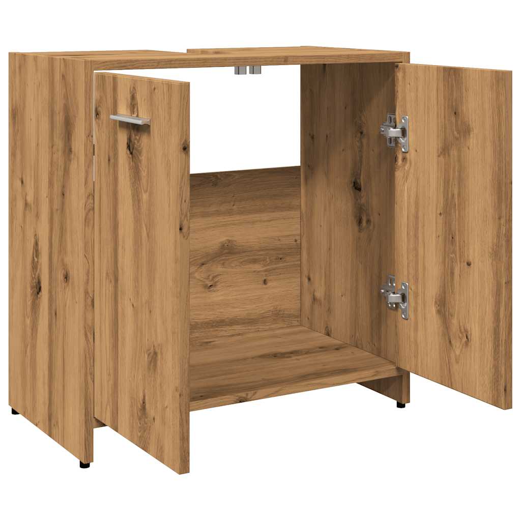 vidaXL Dulap chiuvetă baie, stejar artizanal 65x33x60cm lemn prelucrat
