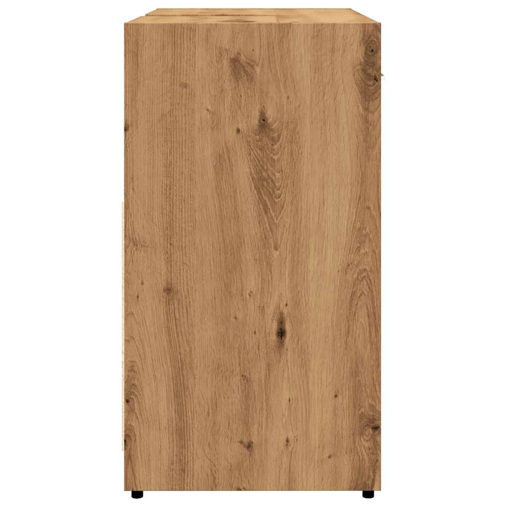 vidaXL Dulap chiuvetă baie, stejar artizanal 65x33x60cm lemn prelucrat