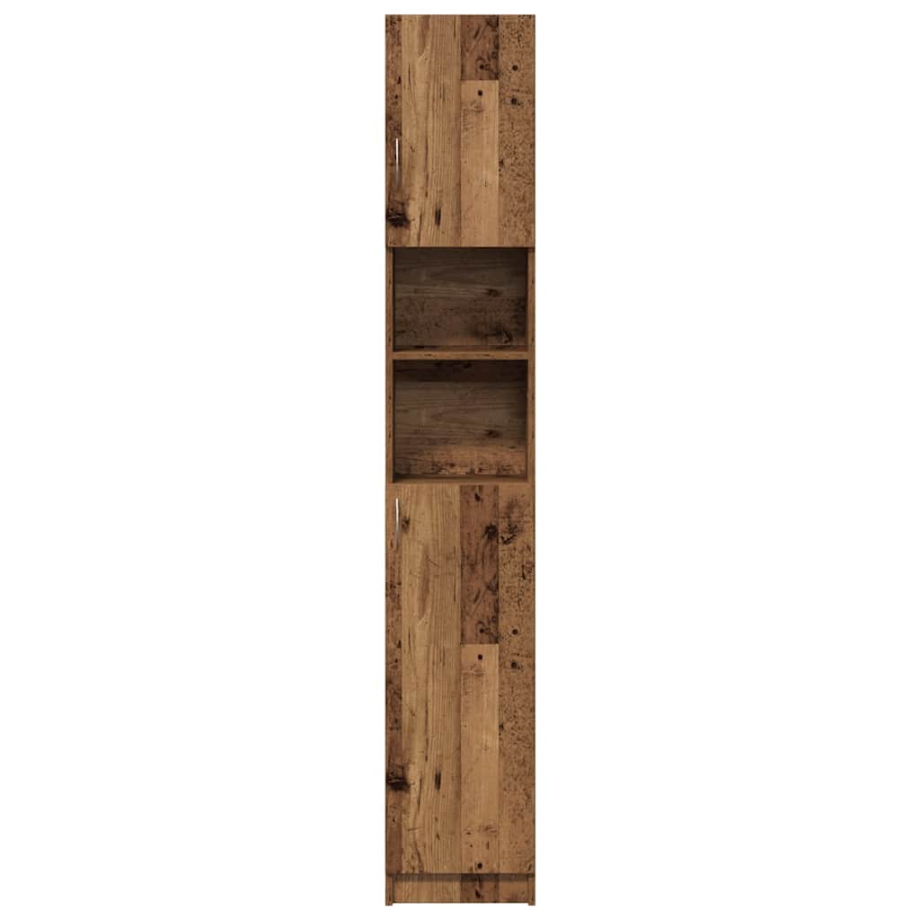 vidaXL Dulap de baie, lemn vechi, 32x25,5x190 cm, PAL