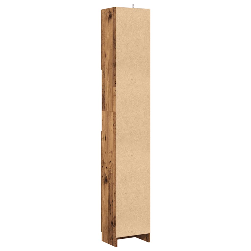 vidaXL Dulap de baie, lemn vechi, 32x25,5x190 cm, PAL
