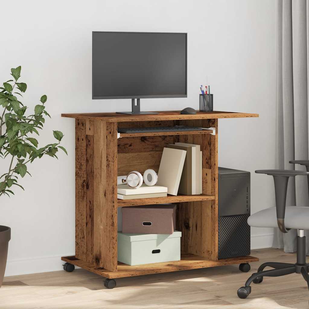 vidaXL Birou pentru computer lemn vechi 80x50x75 cm din lemn prelucrat