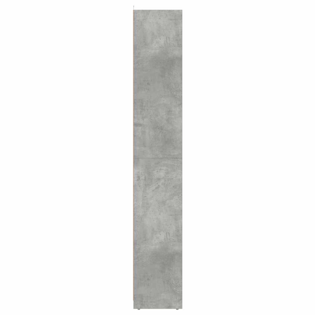 vidaXL Dulap de baie, gri beton, 30x30x183,5 cm, PAL