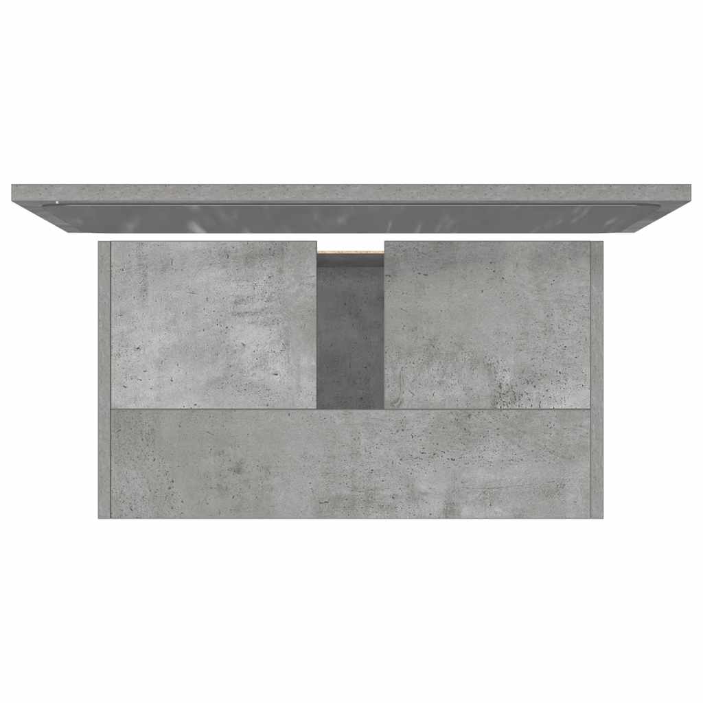 vidaXL Set mobilier de baie, 2 piese, gri beton, lemn compozit vidaXL Set mobilier de baie, 2 piese, gri beton, lemn compozit