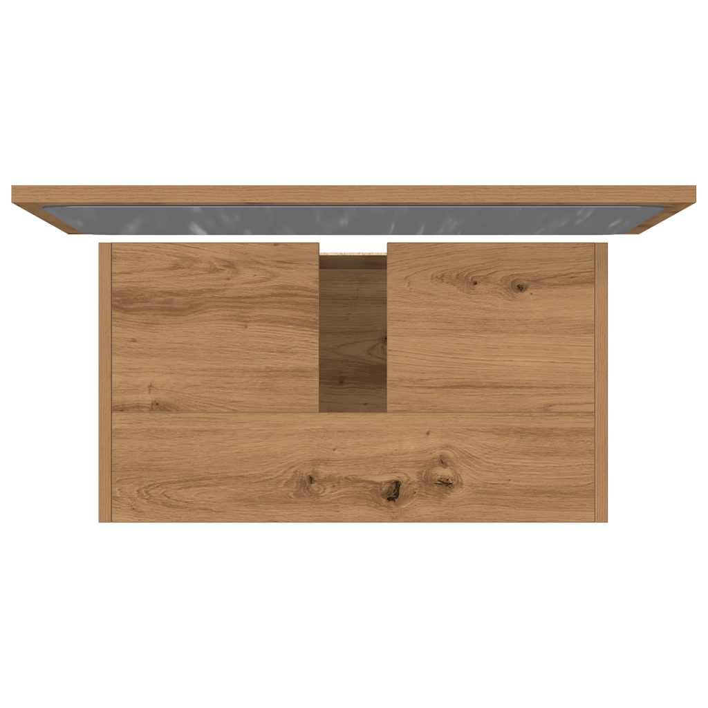 vidaXL Set mobilier de baie, 2 piese, stejar artizanal, lemn prelucrat vidaXL Set mobilier de baie, 2 piese, stejar artizanal, lemn prelucrat