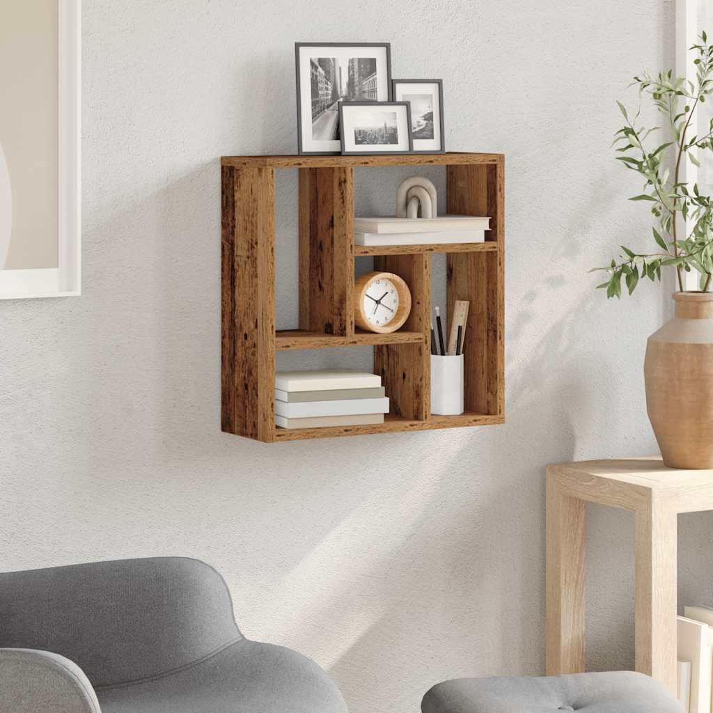 vidaXL Raft de perete, lemn vechi, 45x16x45 cm, lemn prelucrat vidaXL Raft de perete, lemn vechi, 45x16x45 cm, lemn prelucrat