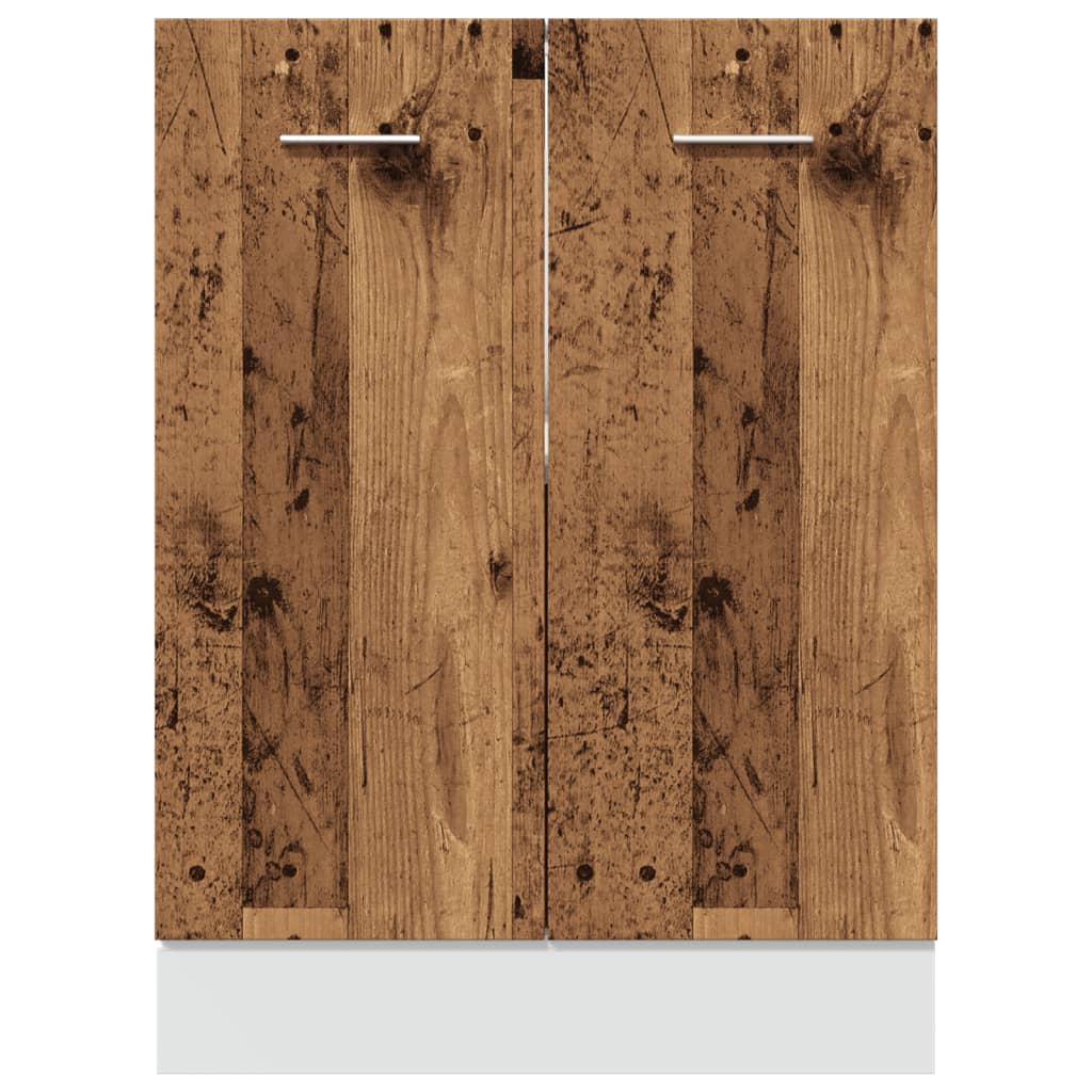 vidaXL Dulap inferior “Lyon”, lemn vechi, 60x46x81,5 cm vidaXL Dulap inferior “Lyon”, lemn vechi, 60x46x81,5 cm