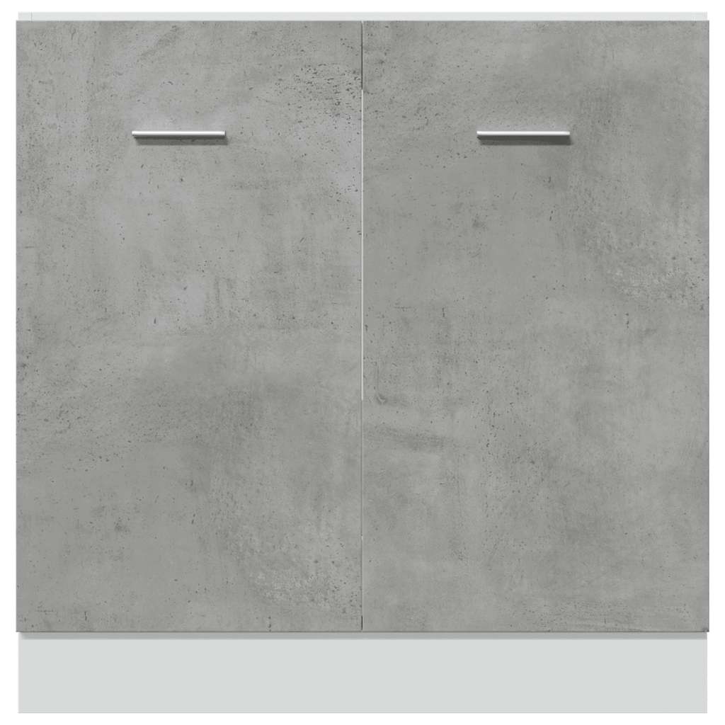 vidaXL Dulap inferior de chiuvetă “Lyon”, gri beton, 80 x 46 x 81,5 cm vidaXL Dulap inferior de chiuvetă “Lyon”, gri beton, 80 x 46 x 81,5 cm