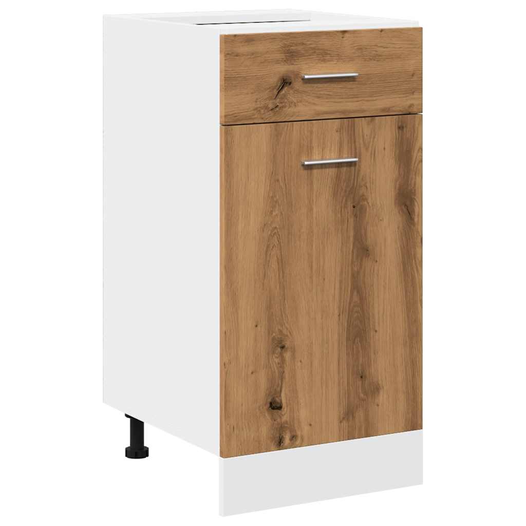 vidaXL Dulap inferior cu sertar “Lyon” stejar artizanal, 40x46x81,5 cm vidaXL Dulap inferior cu sertar “Lyon” stejar artizanal, 40x46x81,5 cm