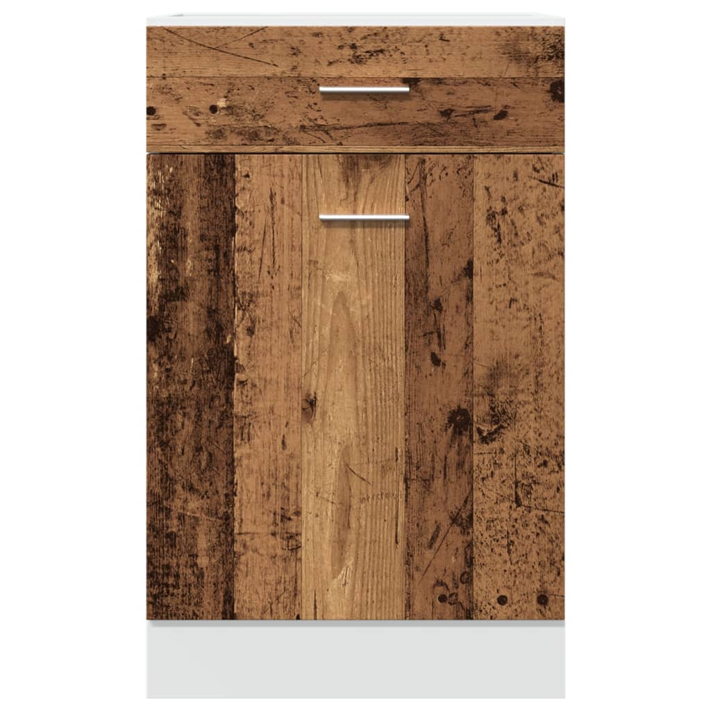 vidaXL Dulap inferior cu sertar “Lyon” lemn vechi 50x46x81,5cm vidaXL Dulap inferior cu sertar “Lyon” lemn vechi 50x46x81,5cm