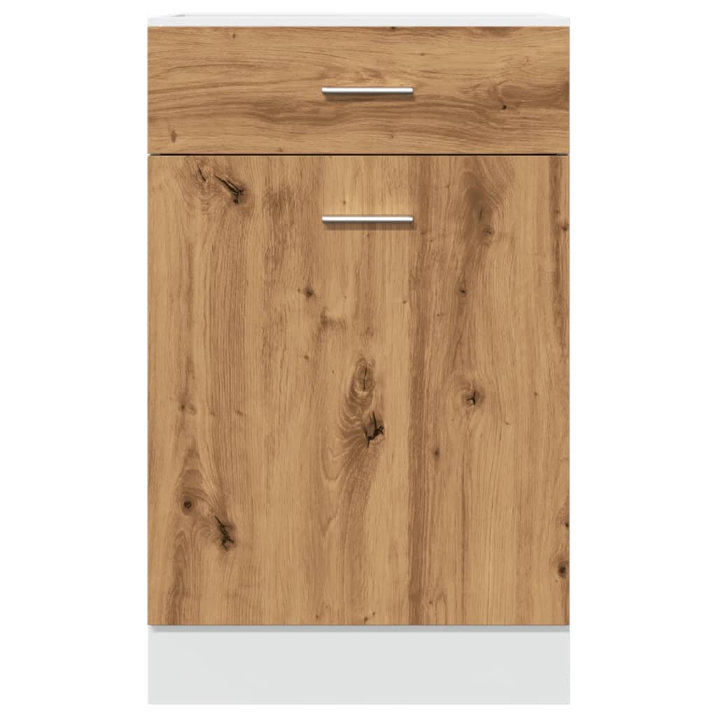 vidaXL Dulap inferior cu sertar “Lyon” stejar artizanal, 50x46x81,5 cm vidaXL Dulap inferior cu sertar “Lyon” stejar artizanal, 50x46x81,5 cm