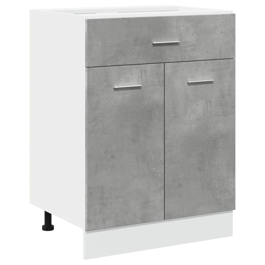 vidaXL Dulap inferior cu sertar “Lyon”, gri beton, 60 x 46 x 81,5 cm