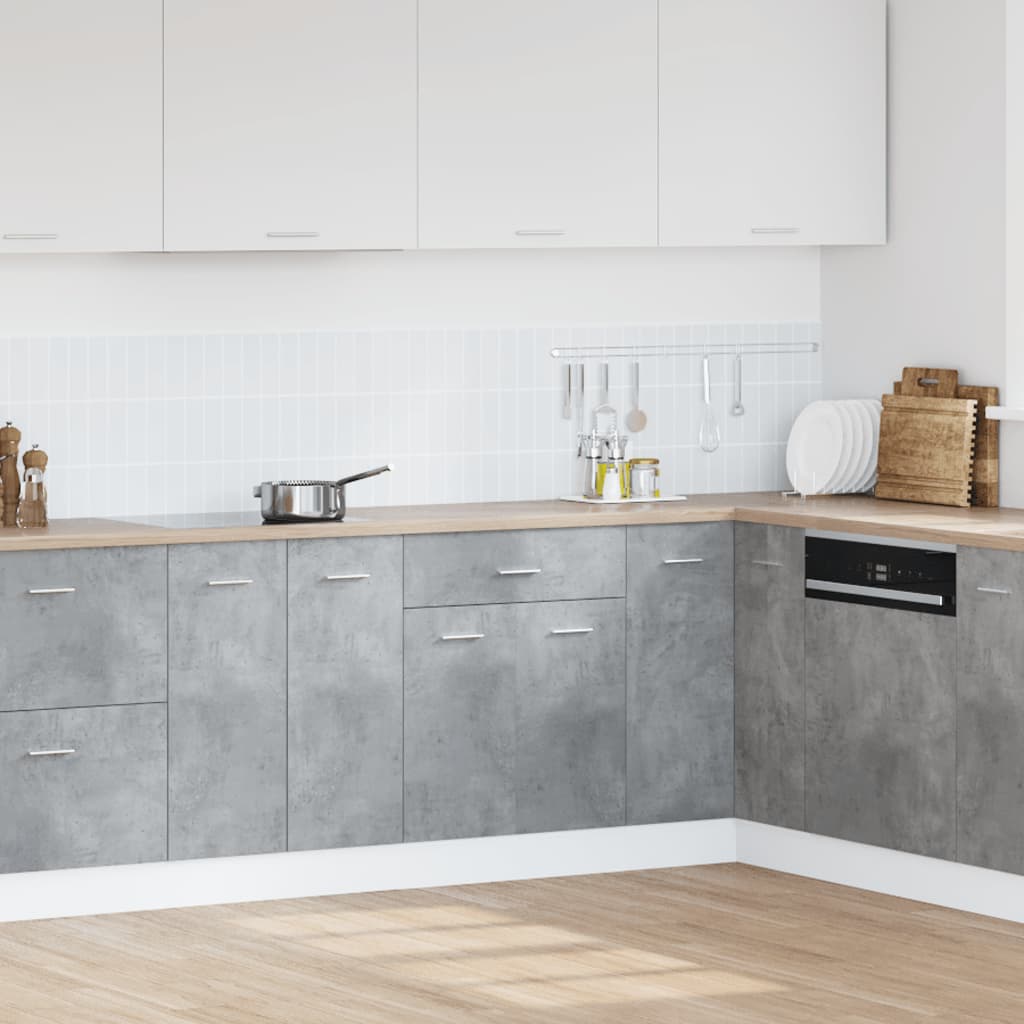 vidaXL Dulap inferior cu sertar “Lyon”, gri beton, 60 x 46 x 81,5 cm