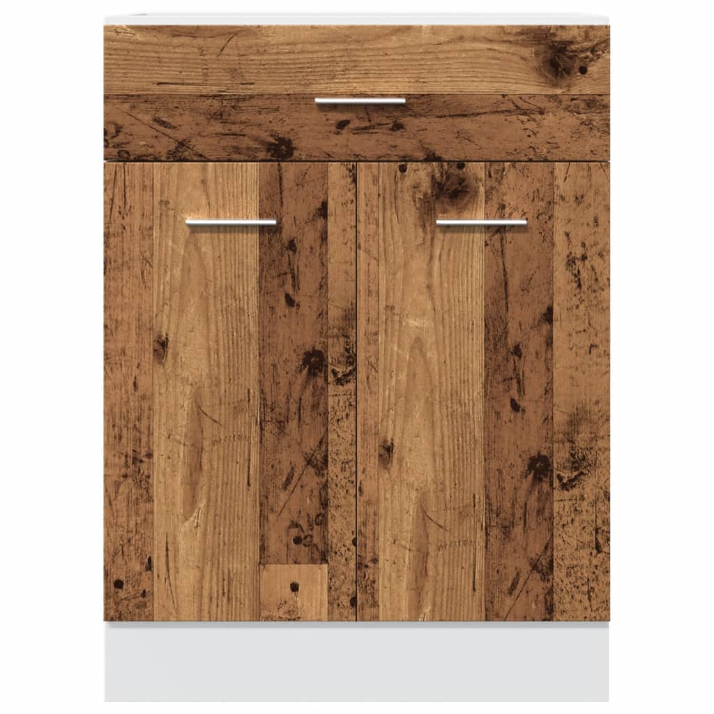 vidaXL Dulap inferior cu sertar “Lyon” lemn vechi 60x46x81,5cm vidaXL Dulap inferior cu sertar “Lyon” lemn vechi 60x46x81,5cm