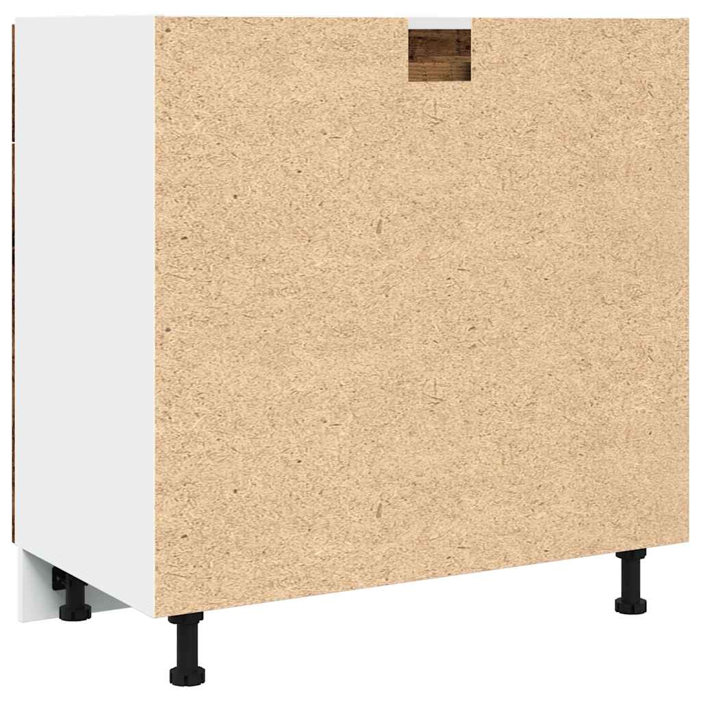 vidaXL Dulap inferior cu sertar “Lyon” lemn vechi 80x46x81,5cm vidaXL Dulap inferior cu sertar “Lyon” lemn vechi 80x46x81,5cm