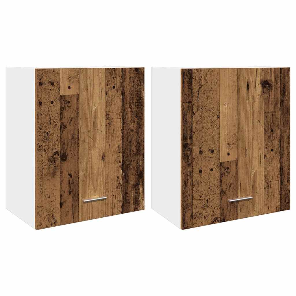 vidaXL Dulapuri suspendate “Lyon” 2 buc. lemn vechi 50x31x60cm
