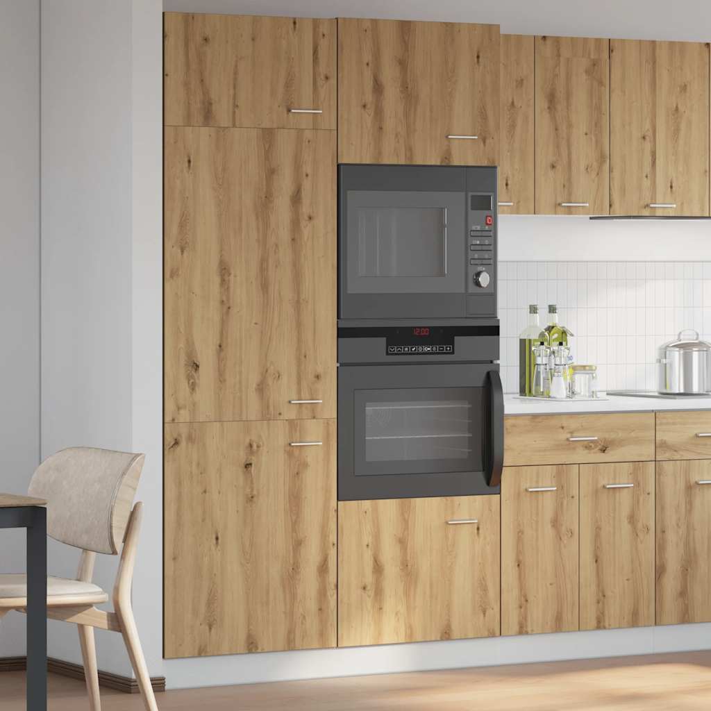 vidaXL Dulap pentru frigider “Lyon”, Stejar artizanal, 60x57x207 cm vidaXL Dulap pentru frigider “Lyon”, Stejar artizanal, 60x57x207 cm