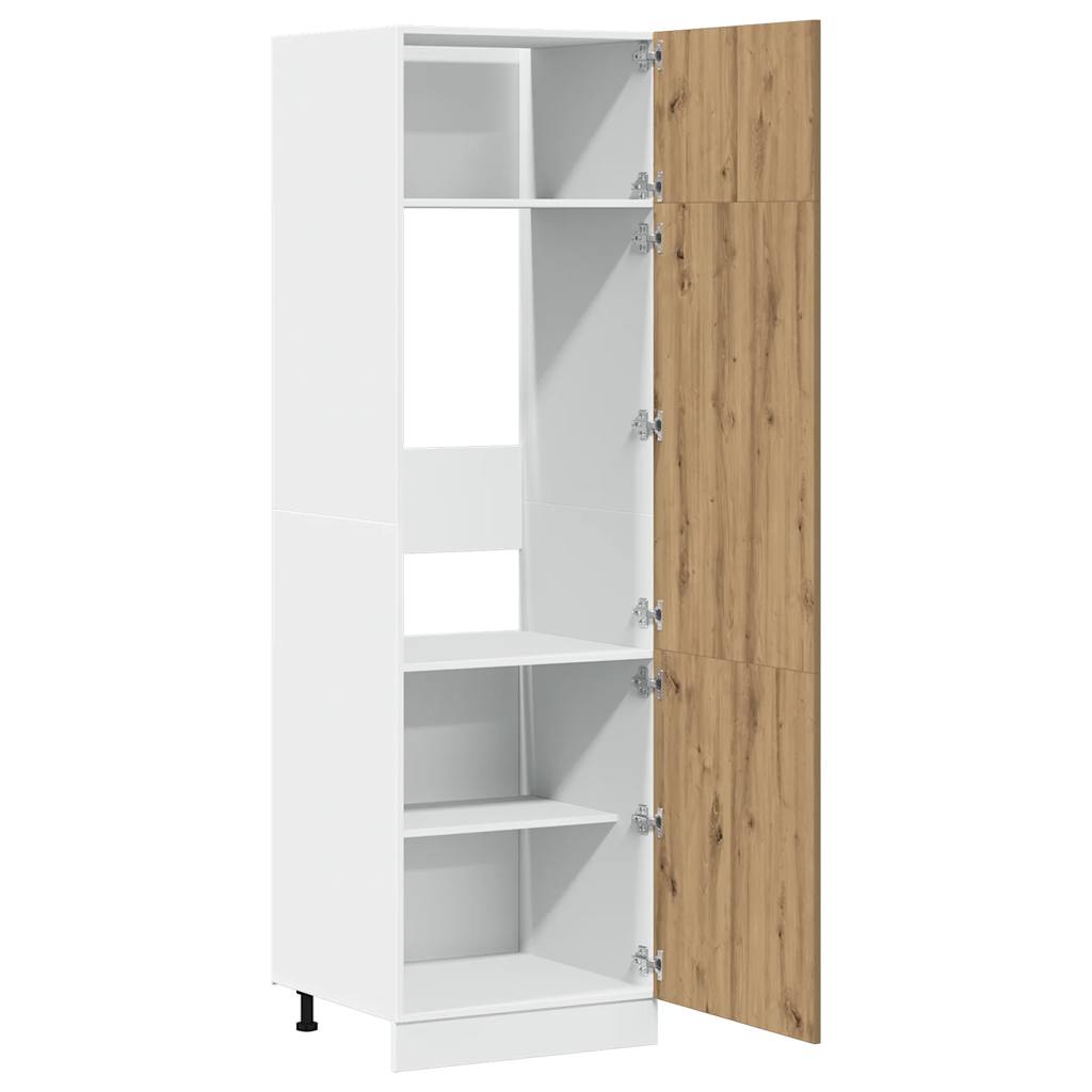 vidaXL Dulap pentru frigider “Lyon”, Stejar artizanal, 60x57x207 cm vidaXL Dulap pentru frigider “Lyon”, Stejar artizanal, 60x57x207 cm