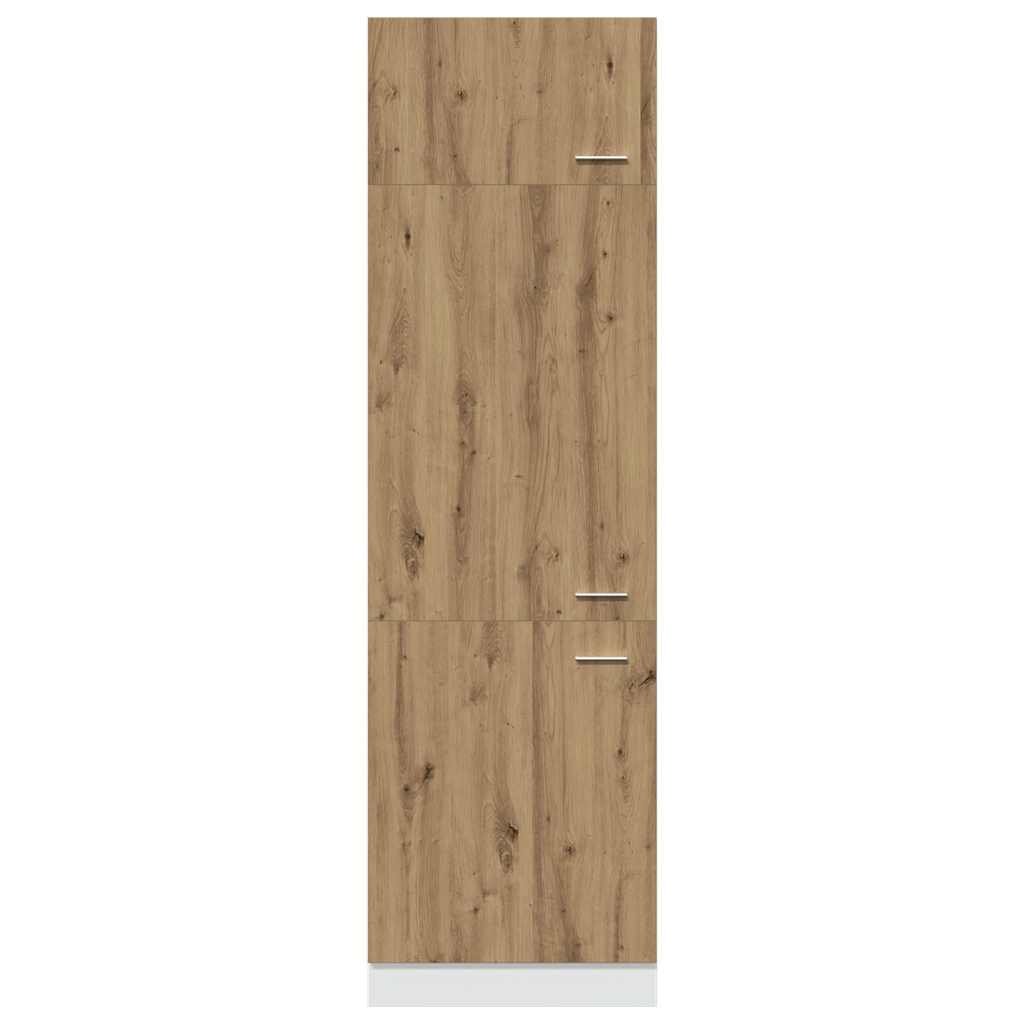 vidaXL Dulap pentru frigider “Lyon”, Stejar artizanal, 60x57x207 cm vidaXL Dulap pentru frigider “Lyon”, Stejar artizanal, 60x57x207 cm