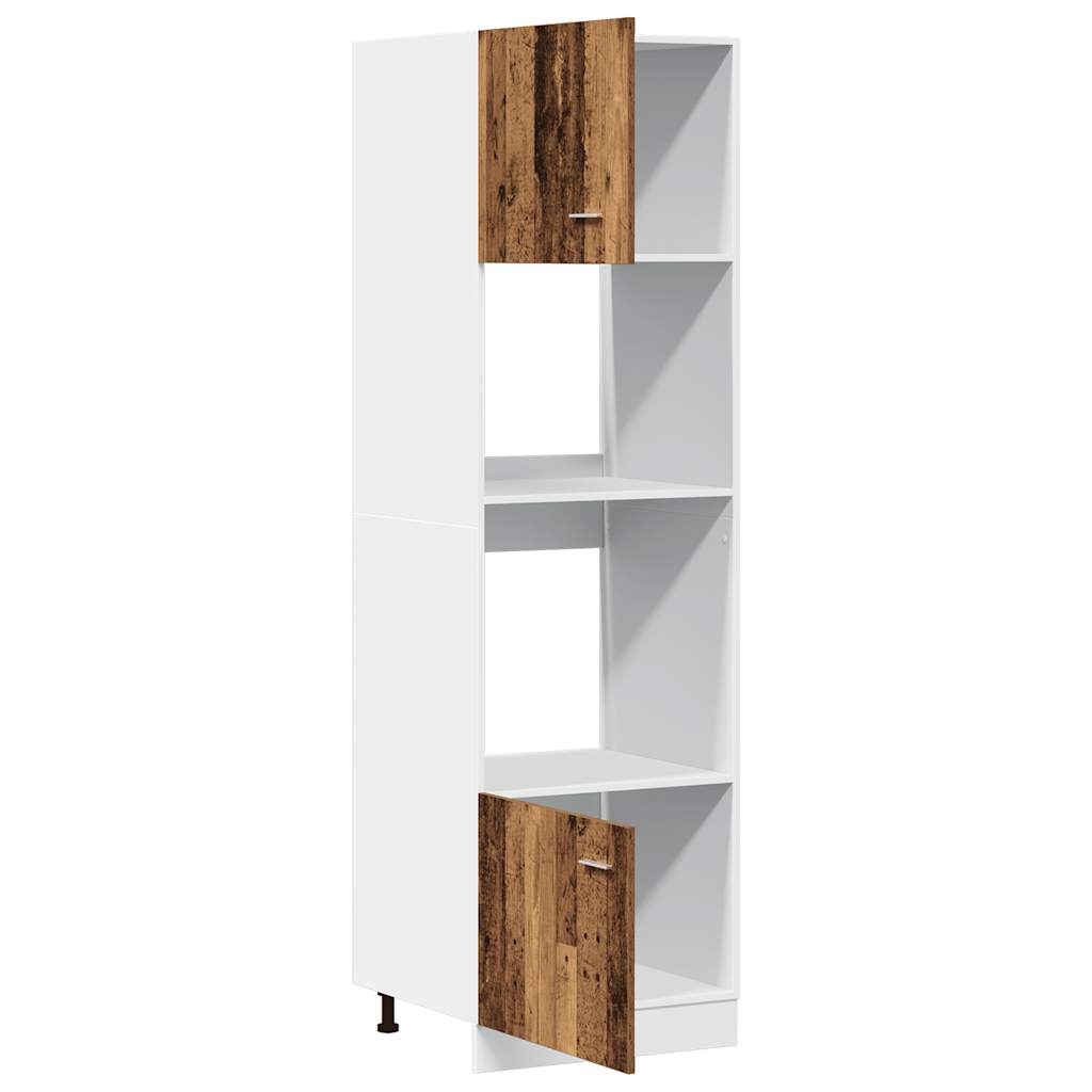 vidaXL Dulap cuptor microunde “Lyon”, Lemn vechi, 60 x 57 x 207 cm vidaXL Dulap cuptor microunde “Lyon”, Lemn vechi, 60 x 57 x 207 cm