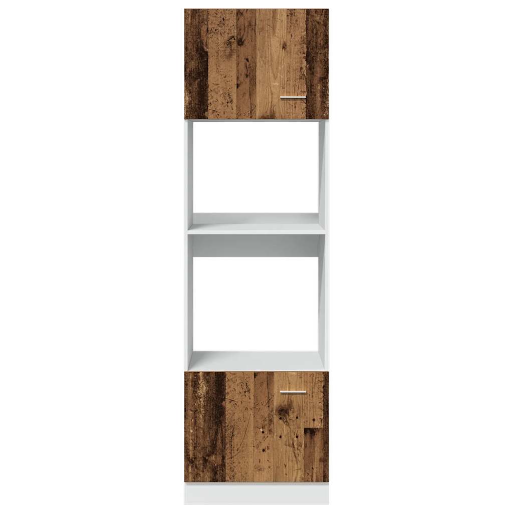 vidaXL Dulap cuptor microunde “Lyon”, Lemn vechi, 60 x 57 x 207 cm vidaXL Dulap cuptor microunde “Lyon”, Lemn vechi, 60 x 57 x 207 cm