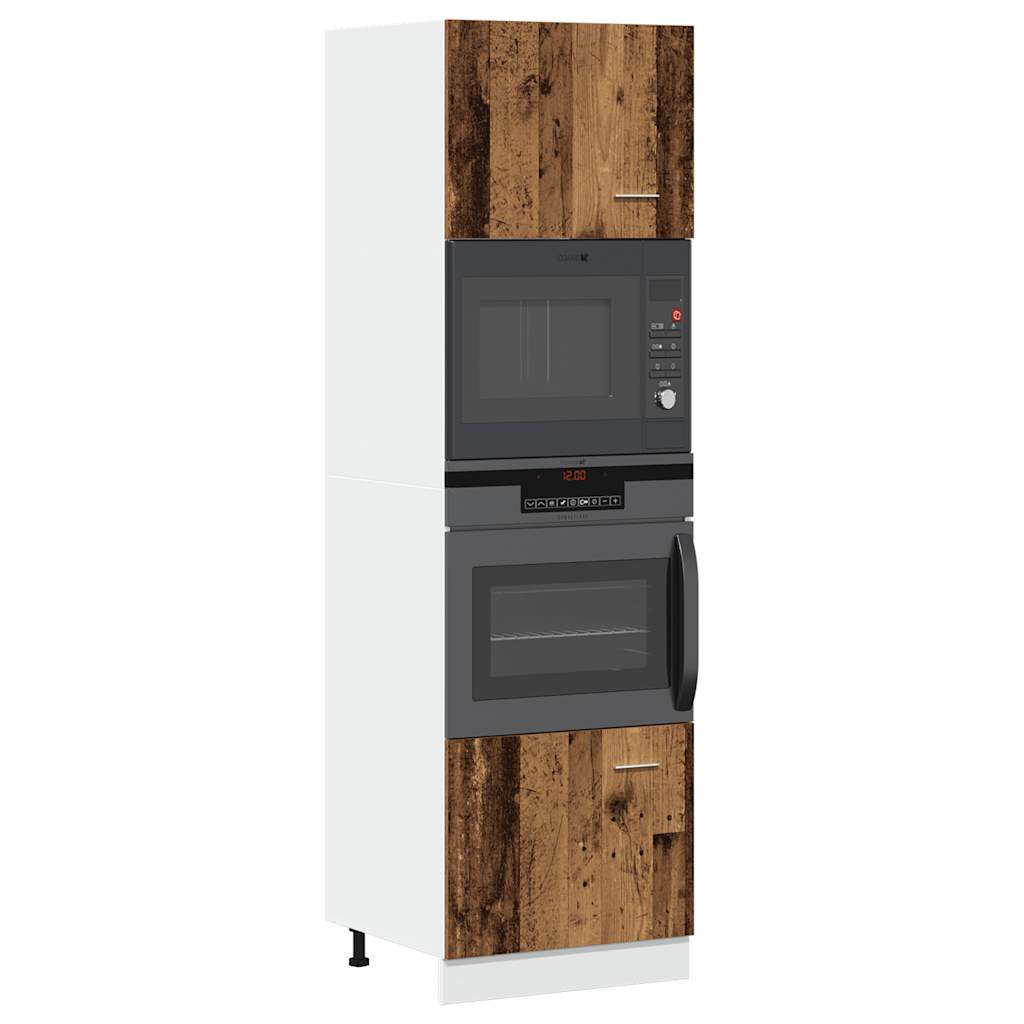 vidaXL Dulap cuptor microunde “Lyon”, Lemn vechi, 60 x 57 x 207 cm vidaXL Dulap cuptor microunde “Lyon”, Lemn vechi, 60 x 57 x 207 cm