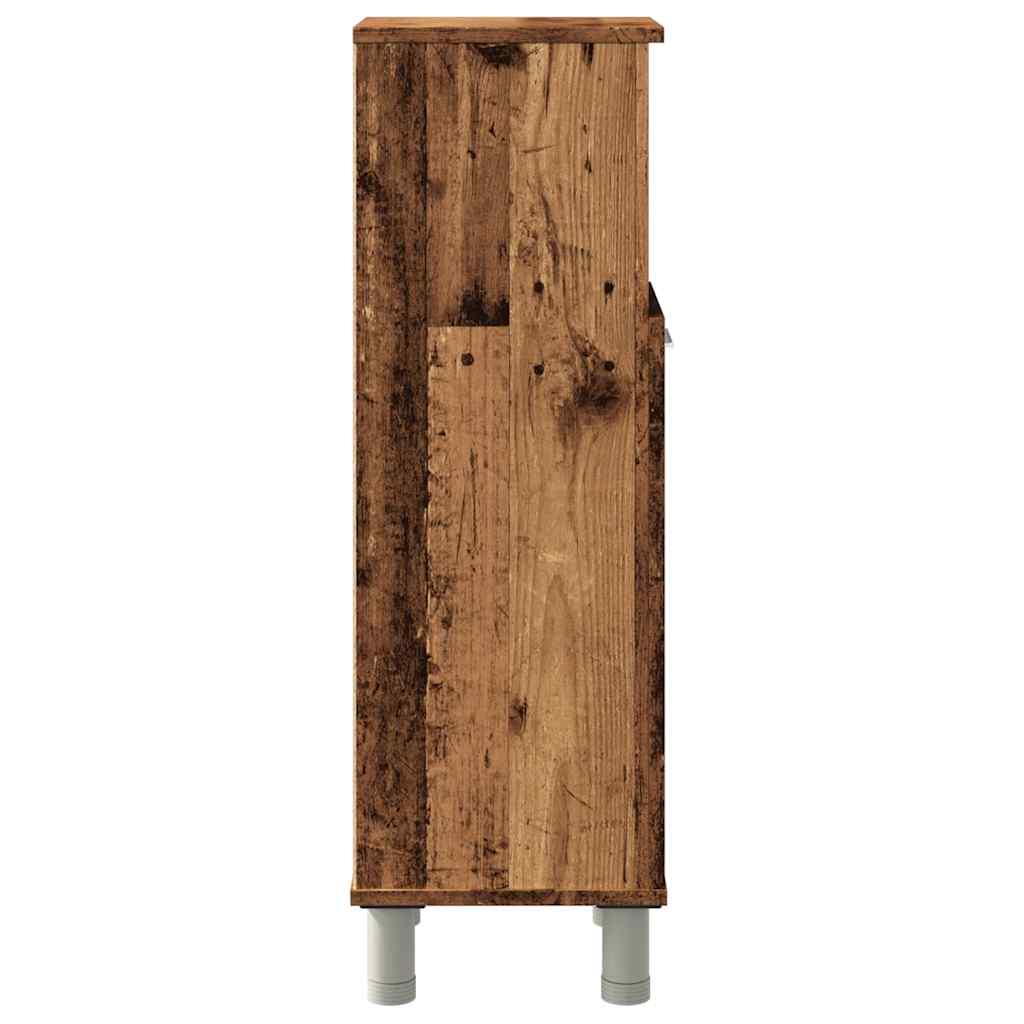 vidaXL Dulap de baie, lemn vechi, 30x30x95 cm, PAL