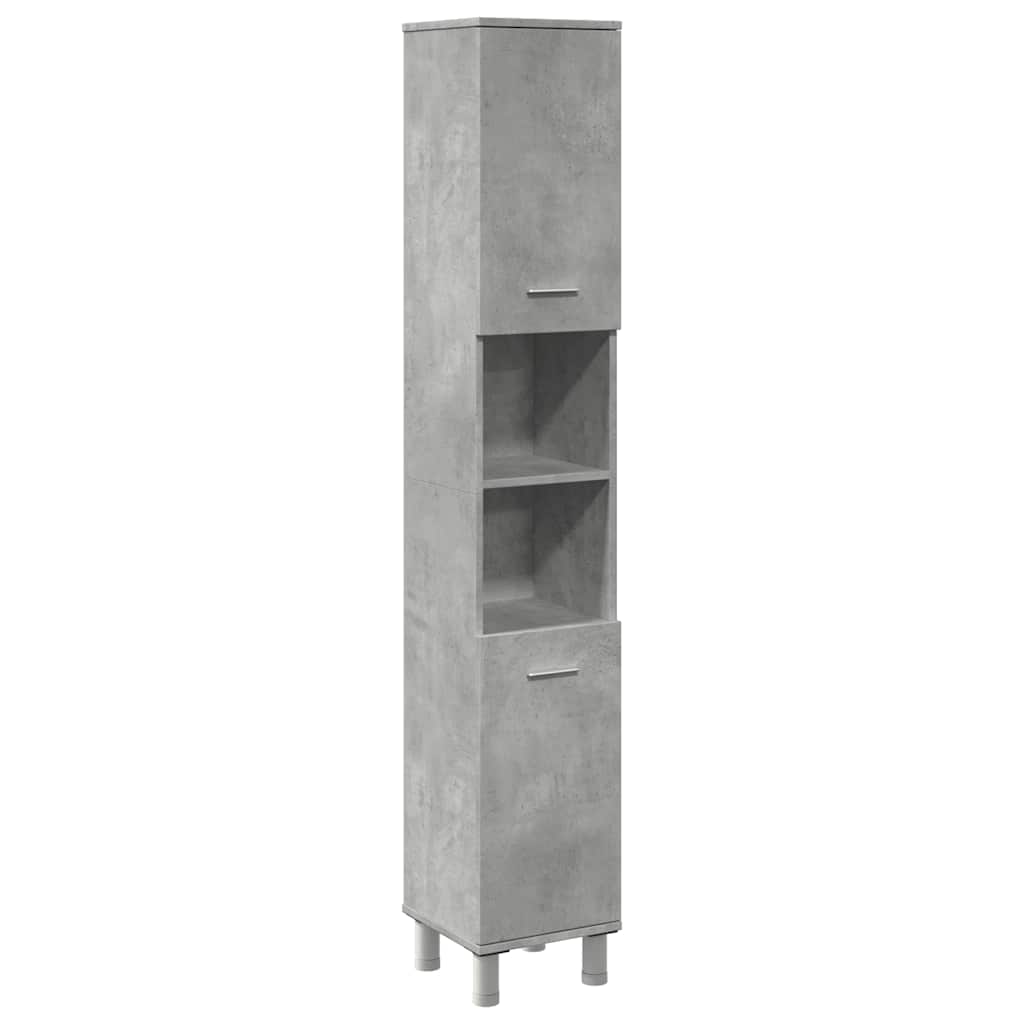 vidaXL Dulap de baie, gri beton, 30 x 30 x 179 cm, PAL