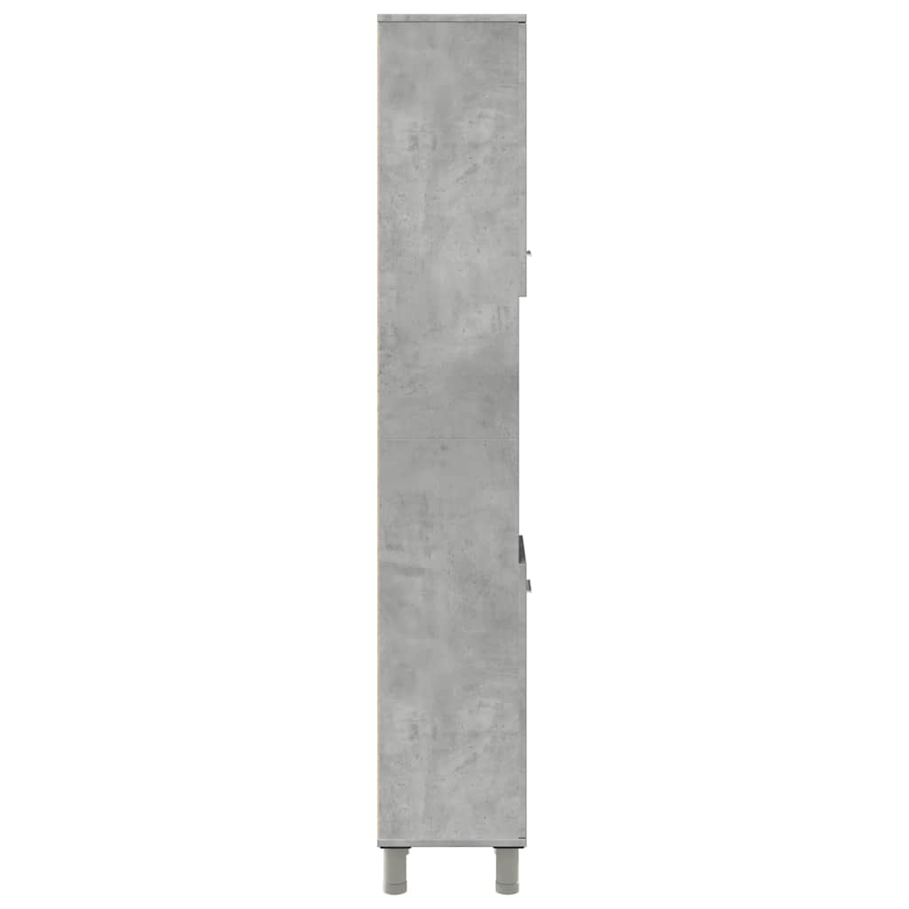 vidaXL Dulap de baie, gri beton, 30 x 30 x 179 cm, PAL