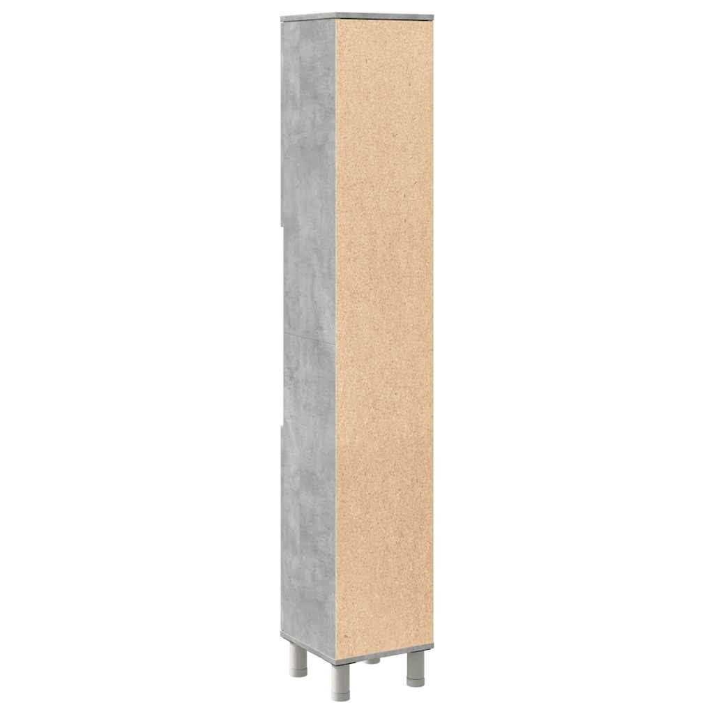 vidaXL Dulap de baie, gri beton, 30 x 30 x 179 cm, PAL