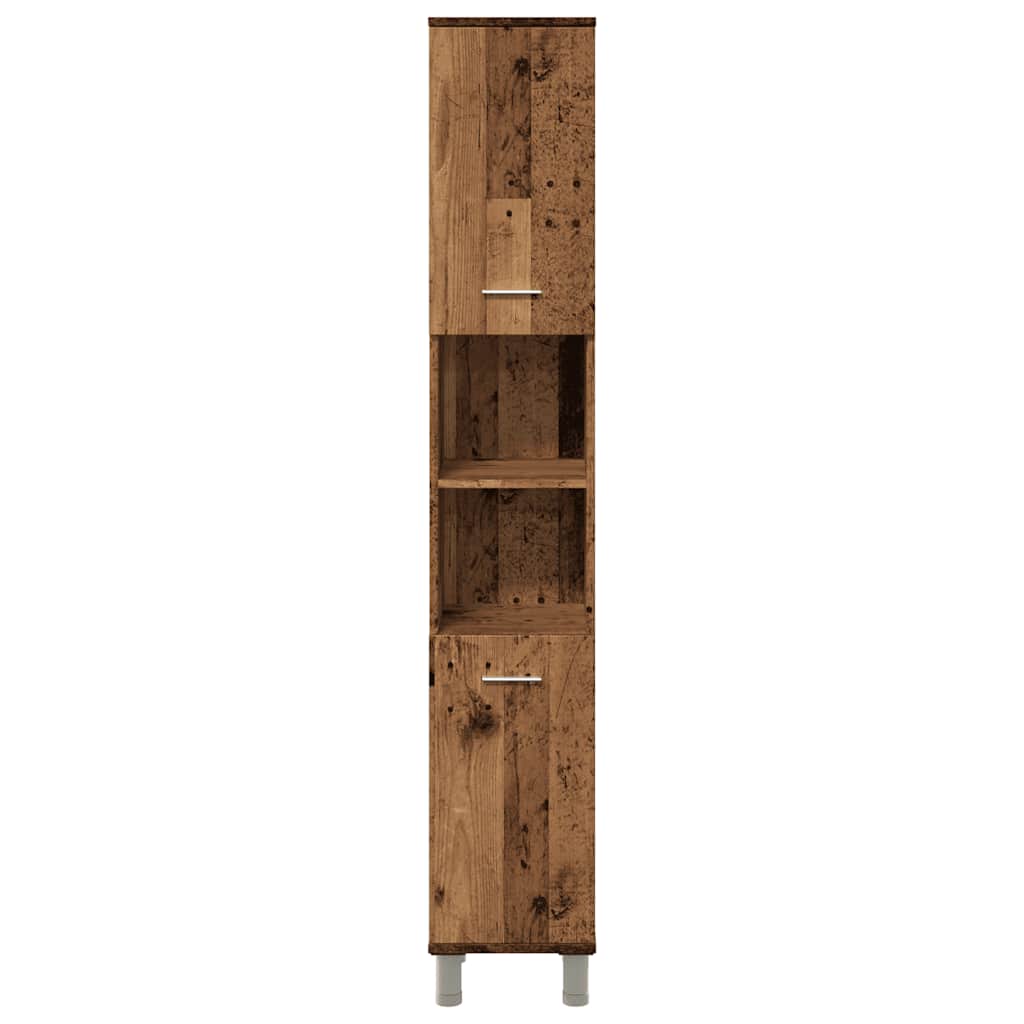 vidaXL Dulap de baie, lemn vechi, 30x30x179 cm, lemn prelucrat