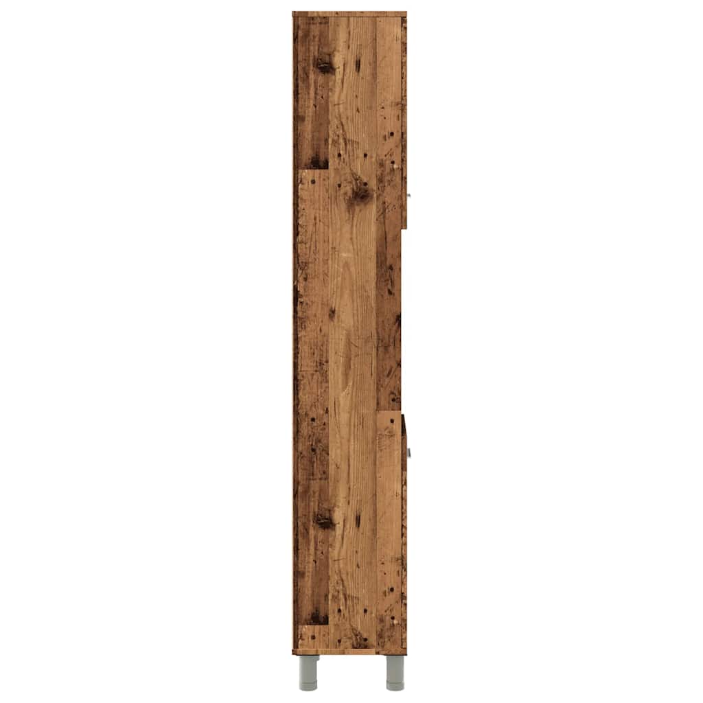 vidaXL Dulap de baie, lemn vechi, 30x30x179 cm, lemn prelucrat