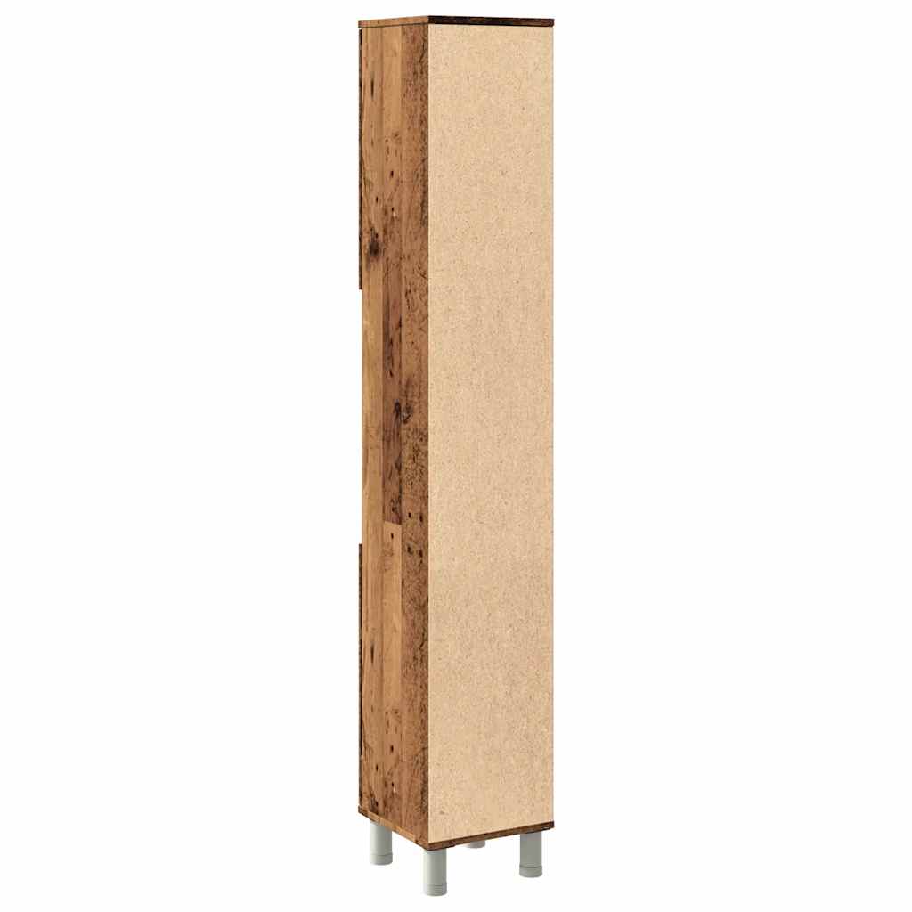 vidaXL Dulap de baie, lemn vechi, 30x30x179 cm, lemn prelucrat