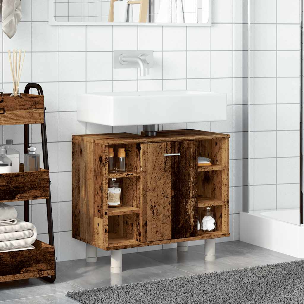 vidaXL Dulap de baie, lemn vechi, 60x32x53,5 cm, PAL
