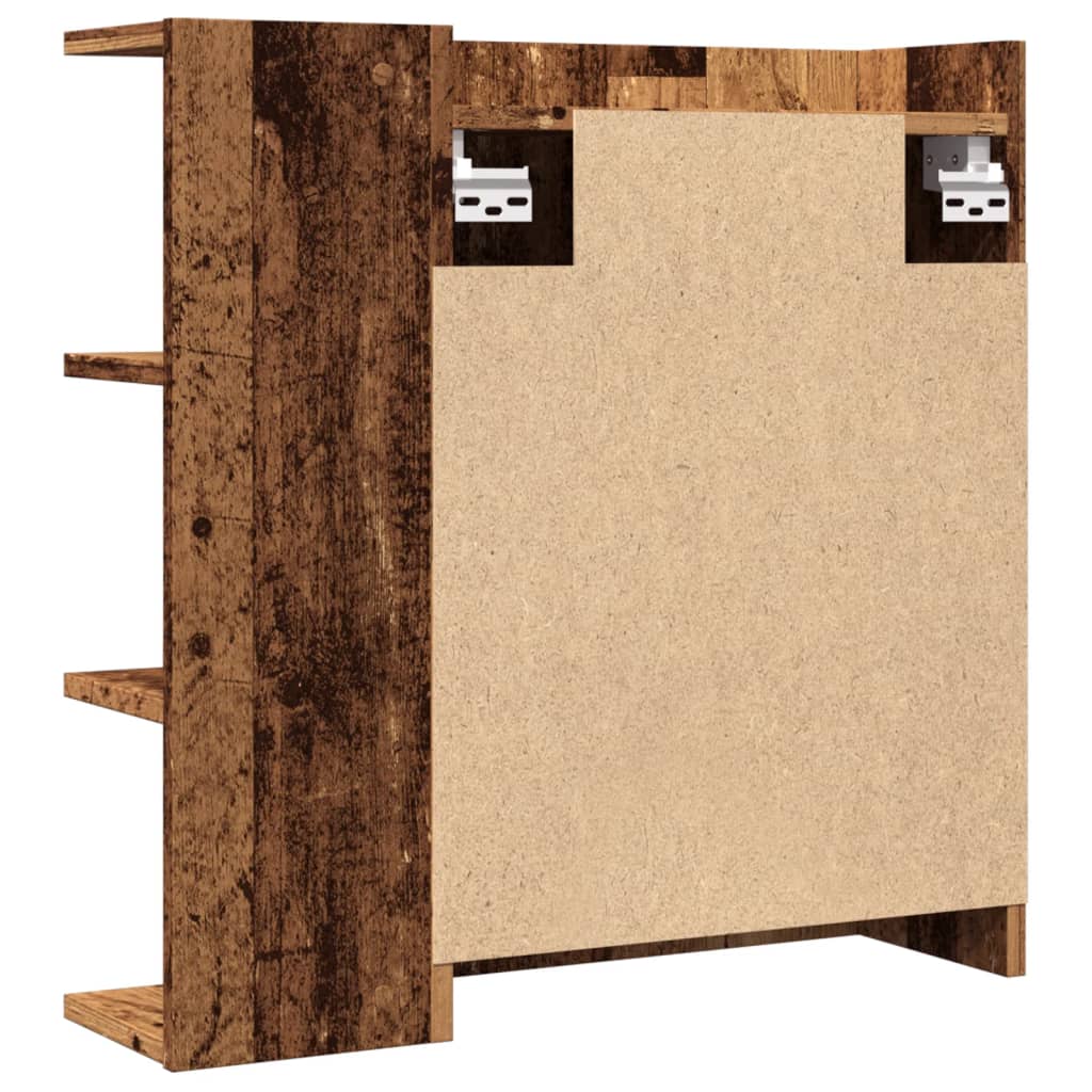 vidaXL Dulap baie cu oglindă lemn vechi 62,5x20,5x64 cm lemn prelucrat vidaXL Dulap baie cu oglindă lemn vechi 62,5x20,5x64 cm lemn prelucrat