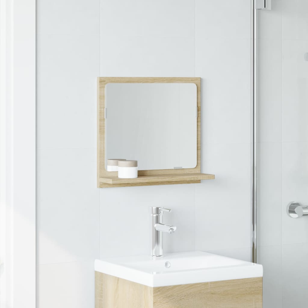 vidaXL Dulap baie cu oglindă stejar sonoma 40x11x37 cm lemn compozit vidaXL Dulap baie cu oglindă stejar sonoma 40x11x37 cm lemn compozit