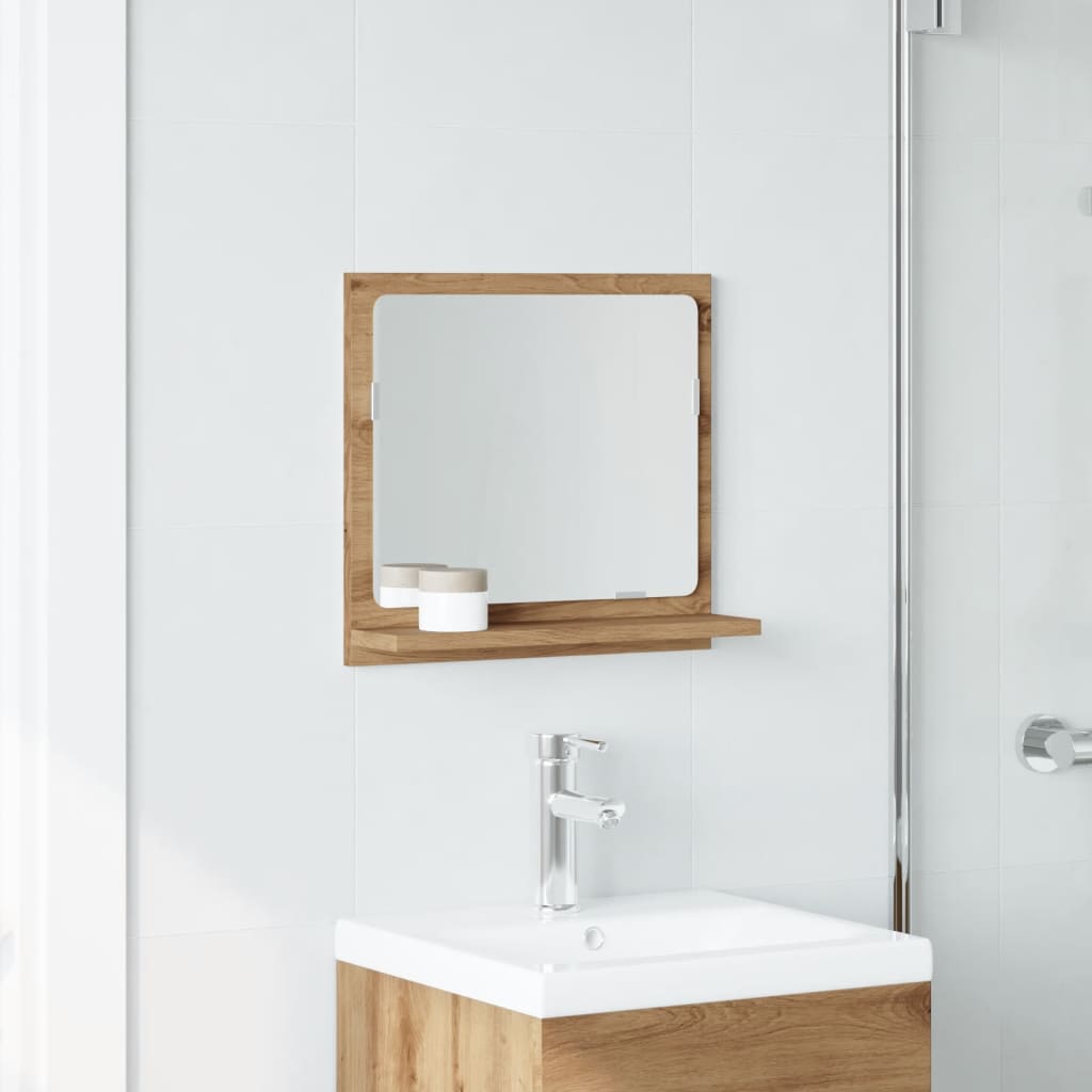 vidaXL Dulap baie cu oglindă stejar artizanal 40x11x37 cm, lemn vidaXL Dulap baie cu oglindă stejar artizanal 40x11x37 cm, lemn