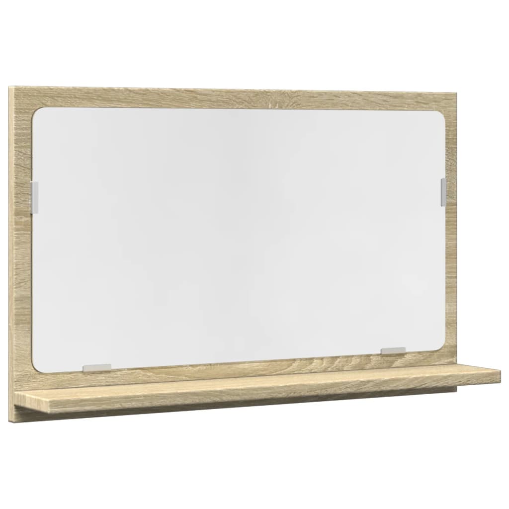 vidaXL Dulap baie cu oglindă stejar sonoma 60x11x37 cm lemn prelucrat vidaXL Dulap baie cu oglindă stejar sonoma 60x11x37 cm lemn prelucrat