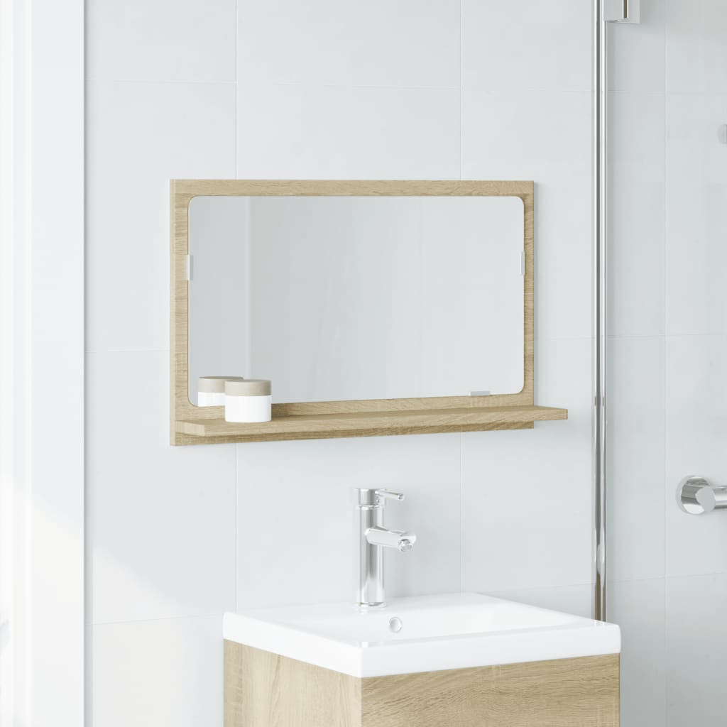 vidaXL Dulap baie cu oglindă stejar sonoma 60x11x37 cm lemn prelucrat vidaXL Dulap baie cu oglindă stejar sonoma 60x11x37 cm lemn prelucrat