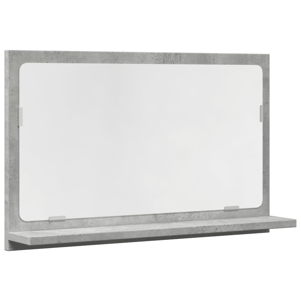 vidaXL Dulap baie cu oglindă, gri beton, 60x11x37 cm, lemn prelucrat vidaXL Dulap baie cu oglindă, gri beton, 60x11x37 cm, lemn prelucrat