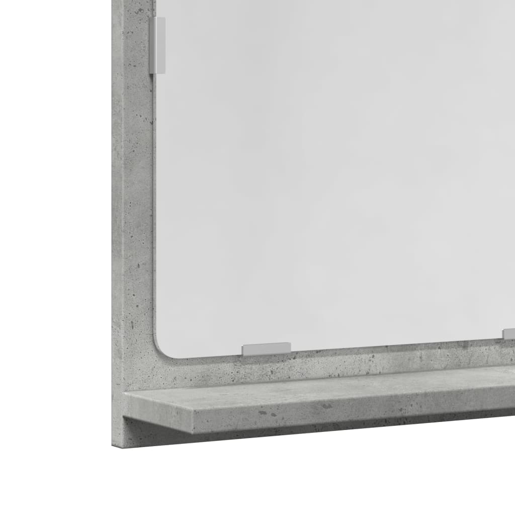 vidaXL Dulap baie cu oglindă, gri beton, 60x11x37 cm, lemn prelucrat vidaXL Dulap baie cu oglindă, gri beton, 60x11x37 cm, lemn prelucrat