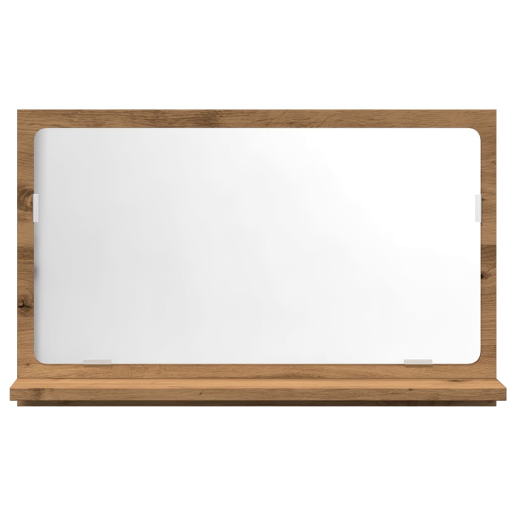 vidaXL Dulap baie cu oglindă stejar artizanal 60x11x37 cm, lemn vidaXL Dulap baie cu oglindă stejar artizanal 60x11x37 cm, lemn