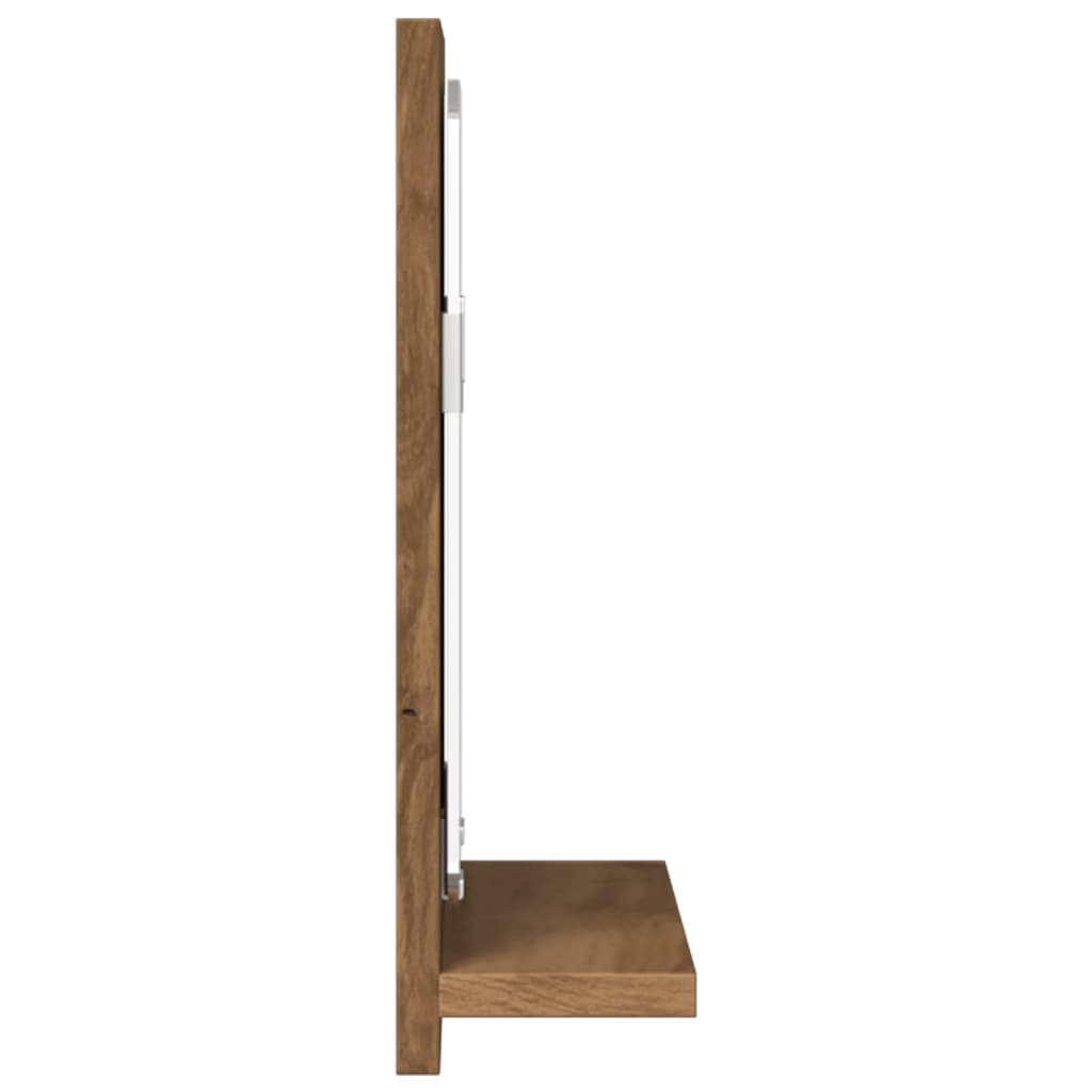 vidaXL Dulap baie cu oglindă stejar artizanal 60x11x37 cm, lemn vidaXL Dulap baie cu oglindă stejar artizanal 60x11x37 cm, lemn