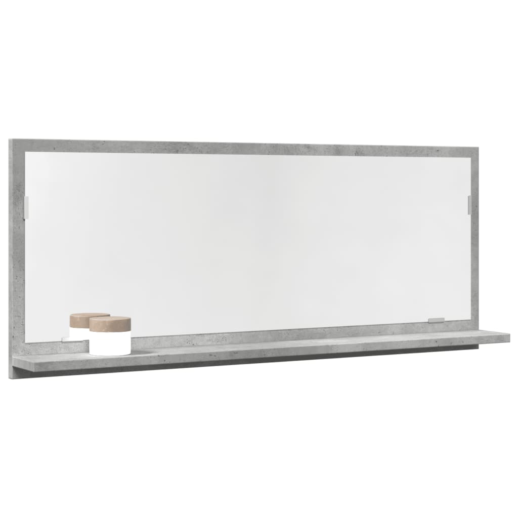 vidaXL Dulap baie cu oglindă, gri beton, 90x11x37 cm, lemn prelucrat vidaXL Dulap baie cu oglindă, gri beton, 90x11x37 cm, lemn prelucrat