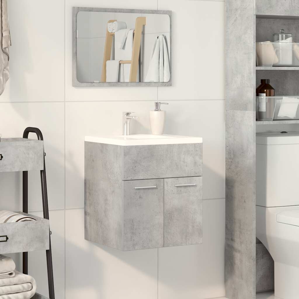 vidaXL Dulap de chiuvetă baie, gri beton 41x38,5x46 cm lemn prelucrat vidaXL Dulap de chiuvetă baie, gri beton 41x38,5x46 cm lemn prelucrat