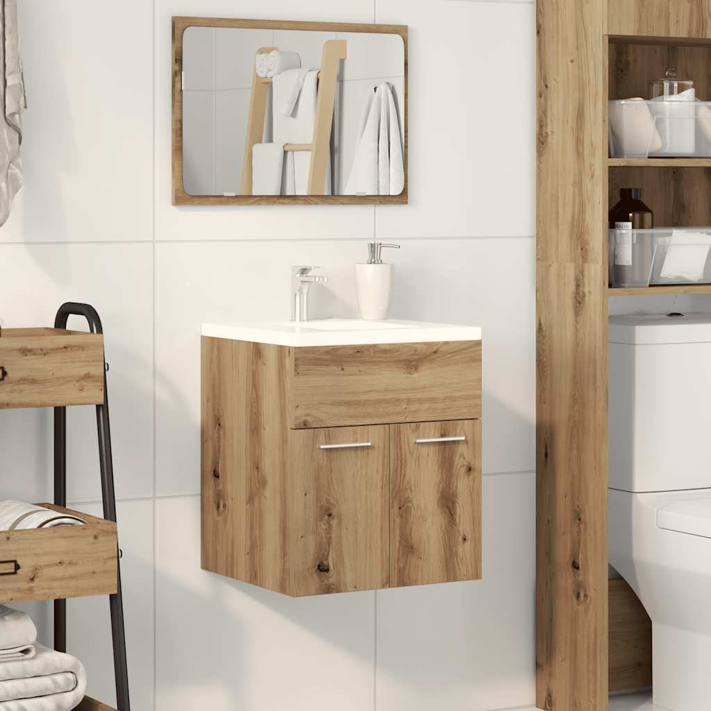 vidaXL Dulap chiuvetă baie, stejar artizanal 41x38,5x46 cm lemn vidaXL Dulap chiuvetă baie, stejar artizanal 41x38,5x46 cm lemn